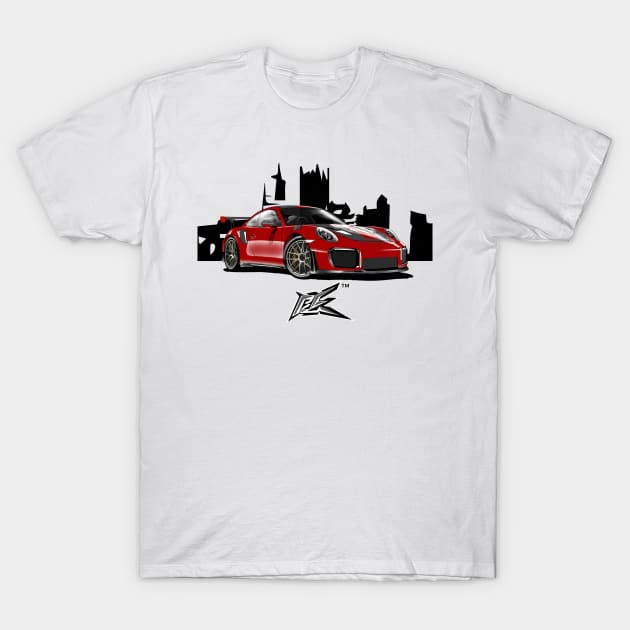 porsche 911 gt3 rs 991 red T-Shirt by naquash